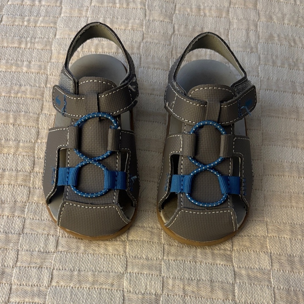 See Kai Run Charcoal and Navy Kids Sandals